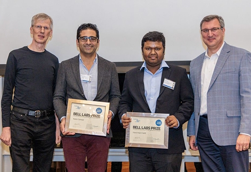 Kerem Çamsarı and his PhD student, Navid Anjum Aadit, received a Bronze Medal during the Bell Labs Prize Competition 