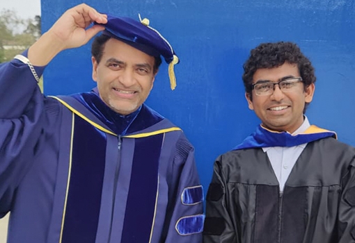 (Left to right) Professor Kaustav Banerjee and PhD candidate Arnab Pal