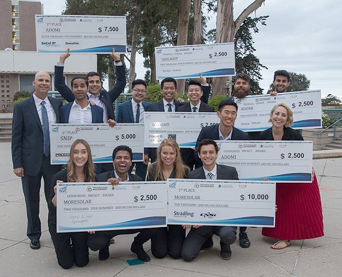 The winning teams at the 2018 TMP New Venture Competition