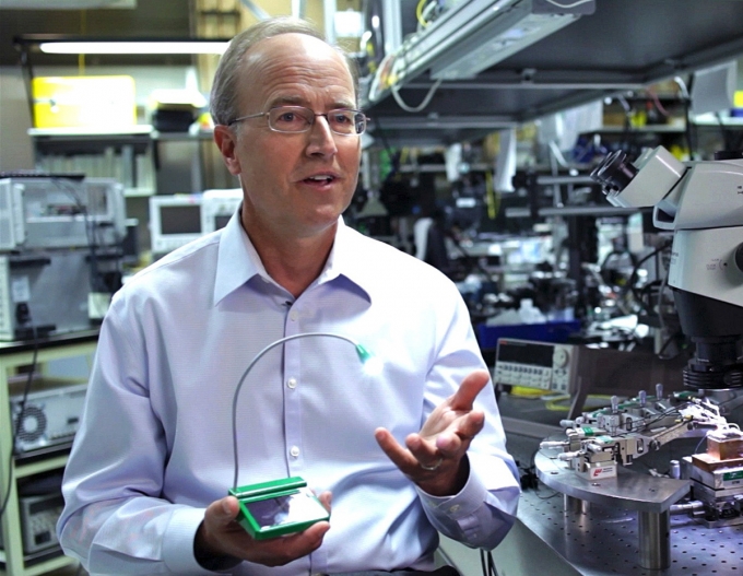 John Bowers in his lab