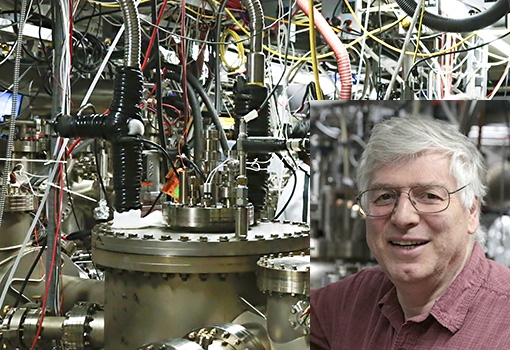 Chris Palmstrøm and the lab he built to create novel materials.