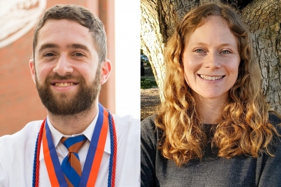 Mark Turiansky and Emily Williams, recipients of the Winifred and Louis Lancaster Dissertation Awards