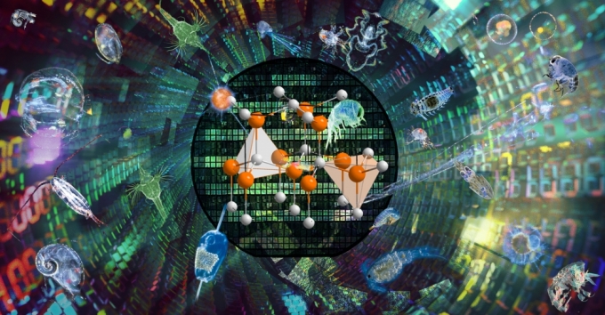 Artist representation of marine materials composite