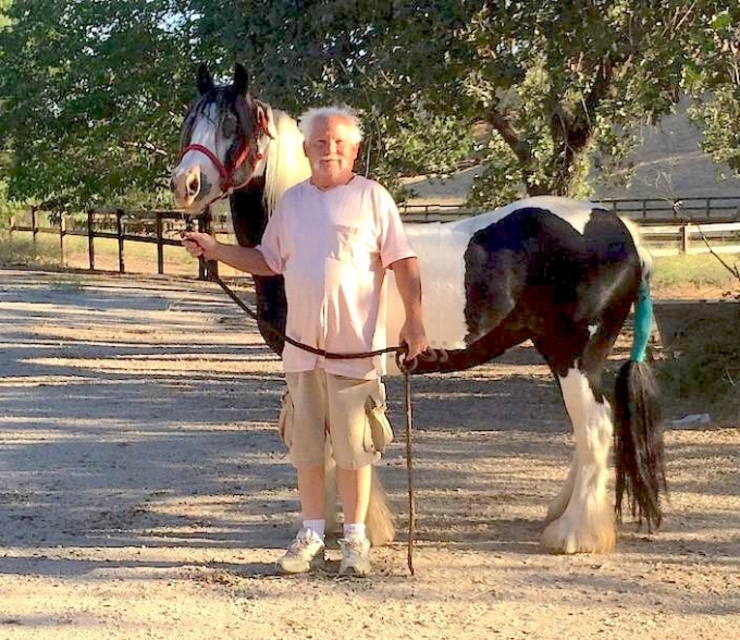Robert Rankin with his horse