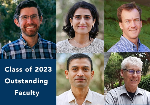 Graduating seniors selected recipients of the UC Santa Barbara College of Engineering's Faculty of the Year honors.