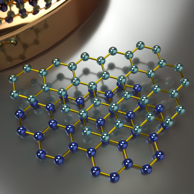 Illustration: concept of graphene molecules