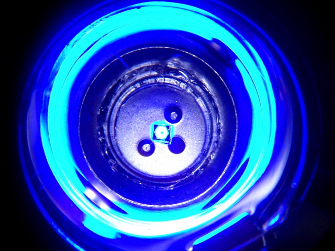 A blue LED