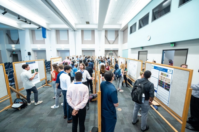 Students and postdoctoral researchers participated in poster sessions.