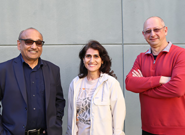 Degree Designers (from left): Divy Agrawal, Diba Mirza, Tevfik Bultan. Photograph by James Badham