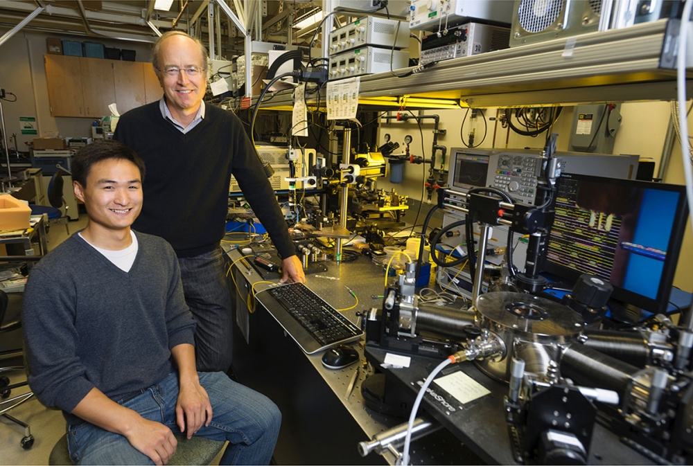 John Bowers and grad student Alan Liu